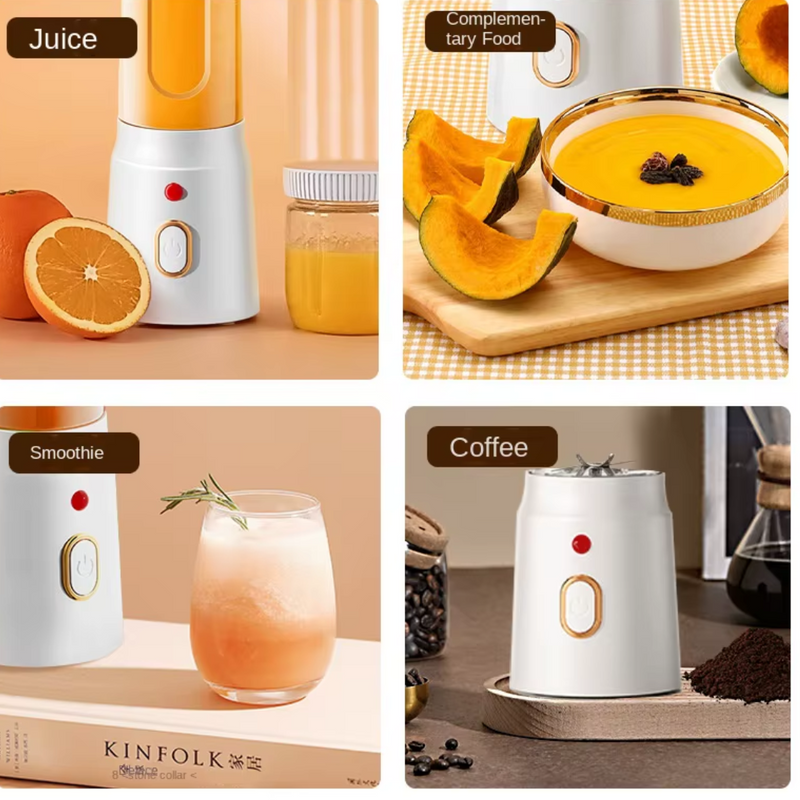 Liquidificador portátil fabricante de suco elétrico de 6 lâminas para sucos e comida para bebê
