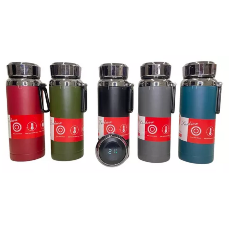 Garrafa Térmica Aço Inox Termômetro Display Digital 800ml